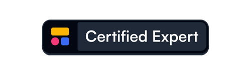 A black badge with the Softr Logo ( a yellow rectangle on top of a pink circle and a blue square) and the words "Certified Expert".